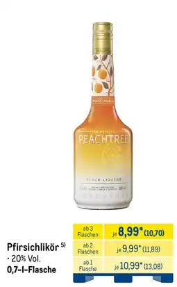 METRO Pfirsichlikör PEACHTREE Angebot