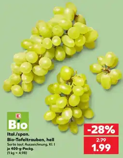 Kaufland Bio-Tafeltrauben, hell Angebot