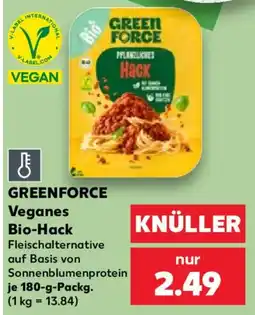 Kaufland GREENFORCE Veganes Bio-Hack Angebot
