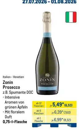 METRO Zonin Prosecco Angebot