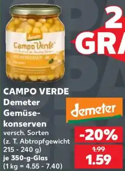 Kaufland Campo Verde Demeter Gemüsekonserven Angebot