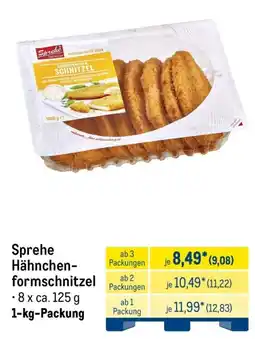 METRO Sprehe Hähnchen-formschnitzel Angebot