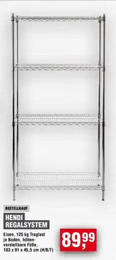 Handelshof HENDI REGALSYSTEM Angebot