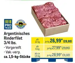 METRO PRO TRACE Argentinisches Rinderfilet Angebot