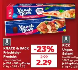 Kaufland Knack & Back Frischteig-Produkt Angebot