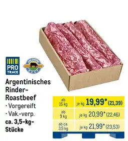 METRO PRO TRACE Argentinisches Rinder-Roastbeef Angebot