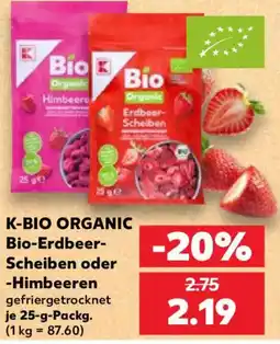 Kaufland K-BIO ORGANIC Bio-Erdbeer-Scheiben oder -Himbeeren Angebot