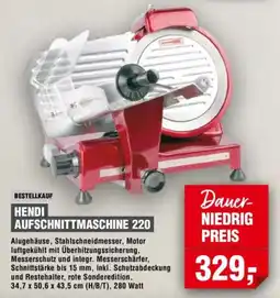 Handelshof HENDI AUFSCHNITTMASCHINE 220 Angebot
