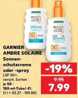 Kaufland GARNIER AMBRE SOLAIRE Sonnenschutzcreme oder -spray Angebot