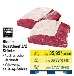 METRO ANGUS PURE Rinder Roastbeef 1/2 Stücke Angebot