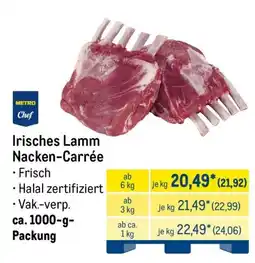 METRO METRO Chef Irisches Lamm Nacken-Carrée Angebot