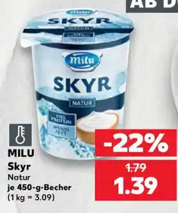 Kaufland MILU Skyr Natur Angebot