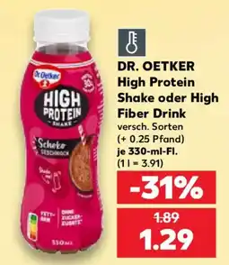 Kaufland DR. OETKER High Protein Shake oder High Fiber Drink Angebot