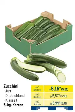 METRO Zucchini Angebot