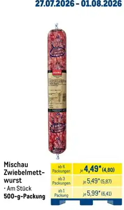 METRO Mischau Zwiebelmettwurst Angebot