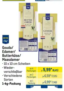 METRO METRO Chef Gouda/Edamer/Butterkäse/Maasdamerscheiben Angebot