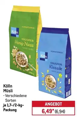 METRO Kölln Müsli Angebot