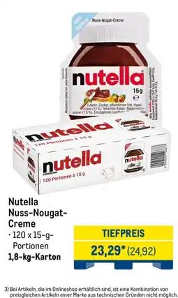 METRO Nutella Nuss-Nougat-Creme Angebot
