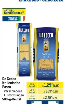 METRO De Cecco Italienische Pasta Angebot