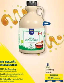 METRO Bio Ahornsirup Angebot