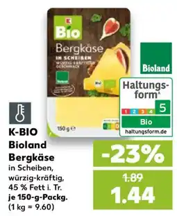Kaufland K-BIO Bioland Bergkäse Angebot