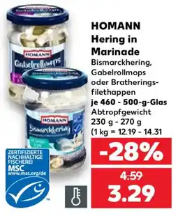 Kaufland HOMANN Hering in Marinade Angebot