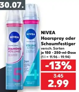 Kaufland NIVEA Haarspray oder Schaumfestiger Angebot