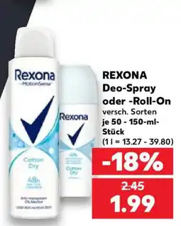 Kaufland Rexona Deo-Spray oder -Roll-On Angebot