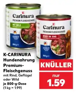 Kaufland K-CARINURA Hundennahrung Premium-Fleischgenuss Angebot