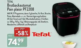 Aldi Nord Tefal Brotbackautomat Pain Plaisir Pf2208 Angebot