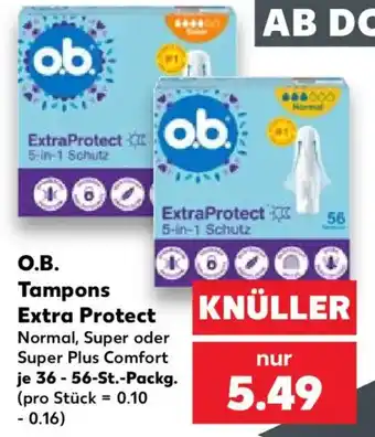Kaufland O.B. Tampons Extra Protect Angebot
