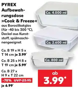 Kaufland PYREX Aufbewahrungsdose Cook & Freeze Angebot