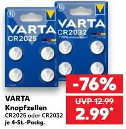 Kaufland VARTA Knopfzellen Angebot