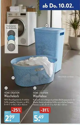 Aldi Nord Home Creation Wäschekorb Home Creation Wäschebox Angebot