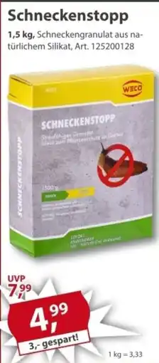 Sonderpreis Baumarkt WECO Schneckenstopp Angebot