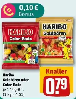 REWE Haribo Goldbären oder Color-Rado Angebot