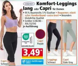 Norma ElleNor Komfort-Leggings lang oder Capri für Damen Angebot