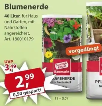 Sonderpreis Baumarkt Blumenerde Angebot