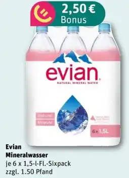 REWE Evian Mineralwasser Angebot