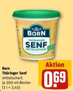 REWE Born Thüringer Senf mittelscharf Angebot