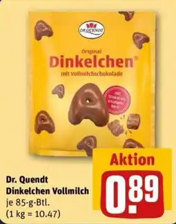 REWE Dr. Quendt Dinkelchen Vollmilch Angebot