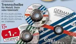 Sonderpreis Baumarkt GERMANIA Trennscheibe Angebot