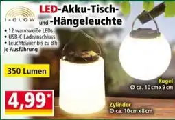 Norma LED-Akku-Tisch- und -Hängeleuchte Angebot