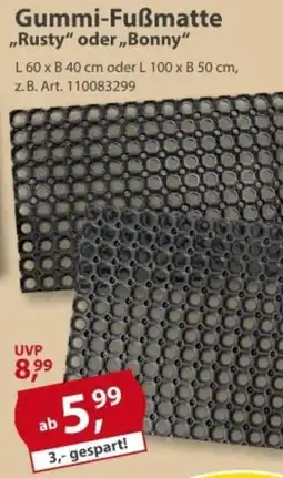 Sonderpreis Baumarkt Gummi-Fußmatte "Rusty" oder "Bonny" Angebot