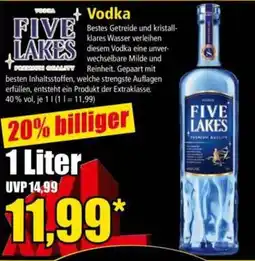 Norma Vodka FIVE LAKES Angebot