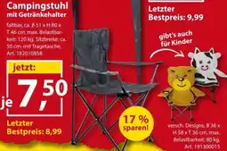 Sonderpreis Baumarkt Campingstuhl mit Getränkehalter Angebot