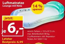 Sonderpreis Baumarkt Luftmatratze Lounge mit Netz Angebot