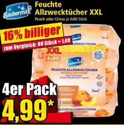 Norma SaubermAX Feuchte Allzwecktücher XXL Angebot