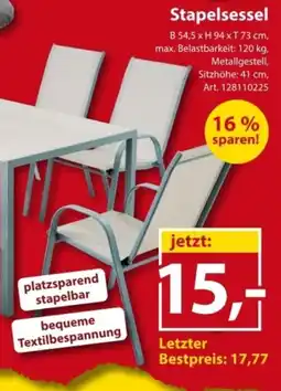 Sonderpreis Baumarkt Stapelsessel Angebot
