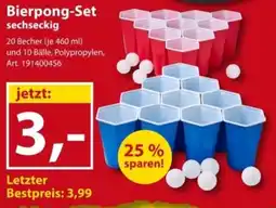 Sonderpreis Baumarkt Bierpong-Set sechseckig Angebot